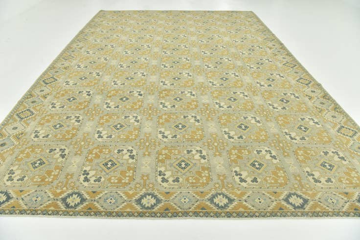 Detail image of 10' 2 x 15' Hand Knotted Peshawar Ziegler Wool Rug