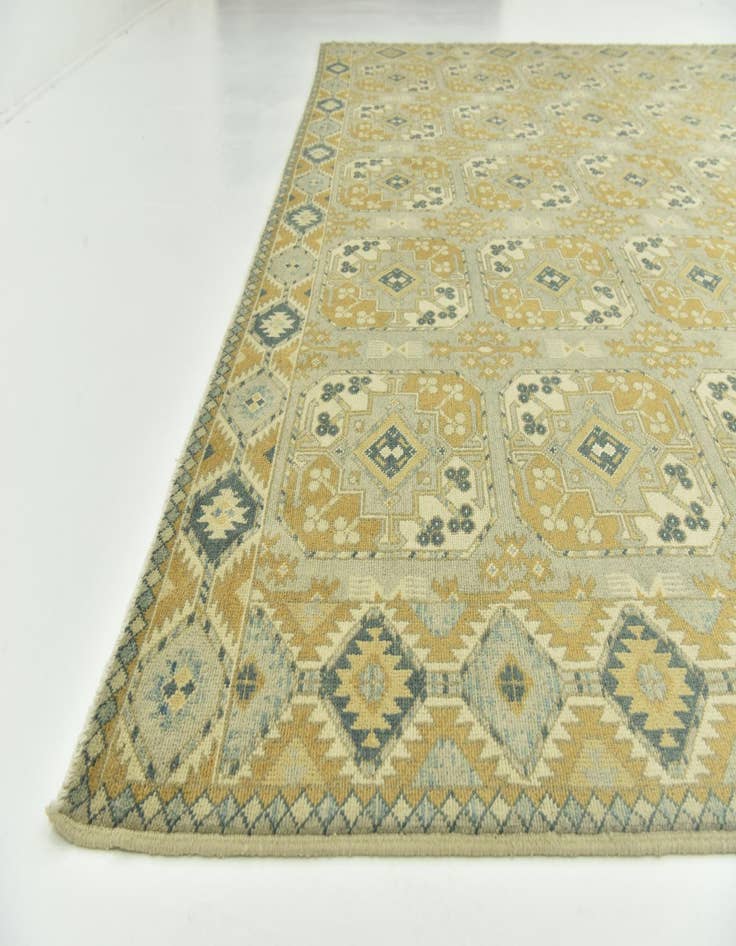 Detail image of 10' 2 x 15'  Hand Knotted Peshawar Ziegler Wool Rug