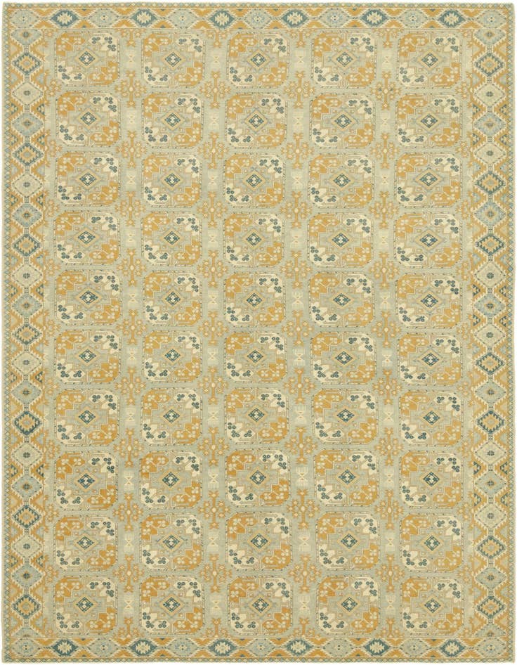 Detail image of 10' 2 x 15' Hand Knotted Peshawar Ziegler Wool Rug