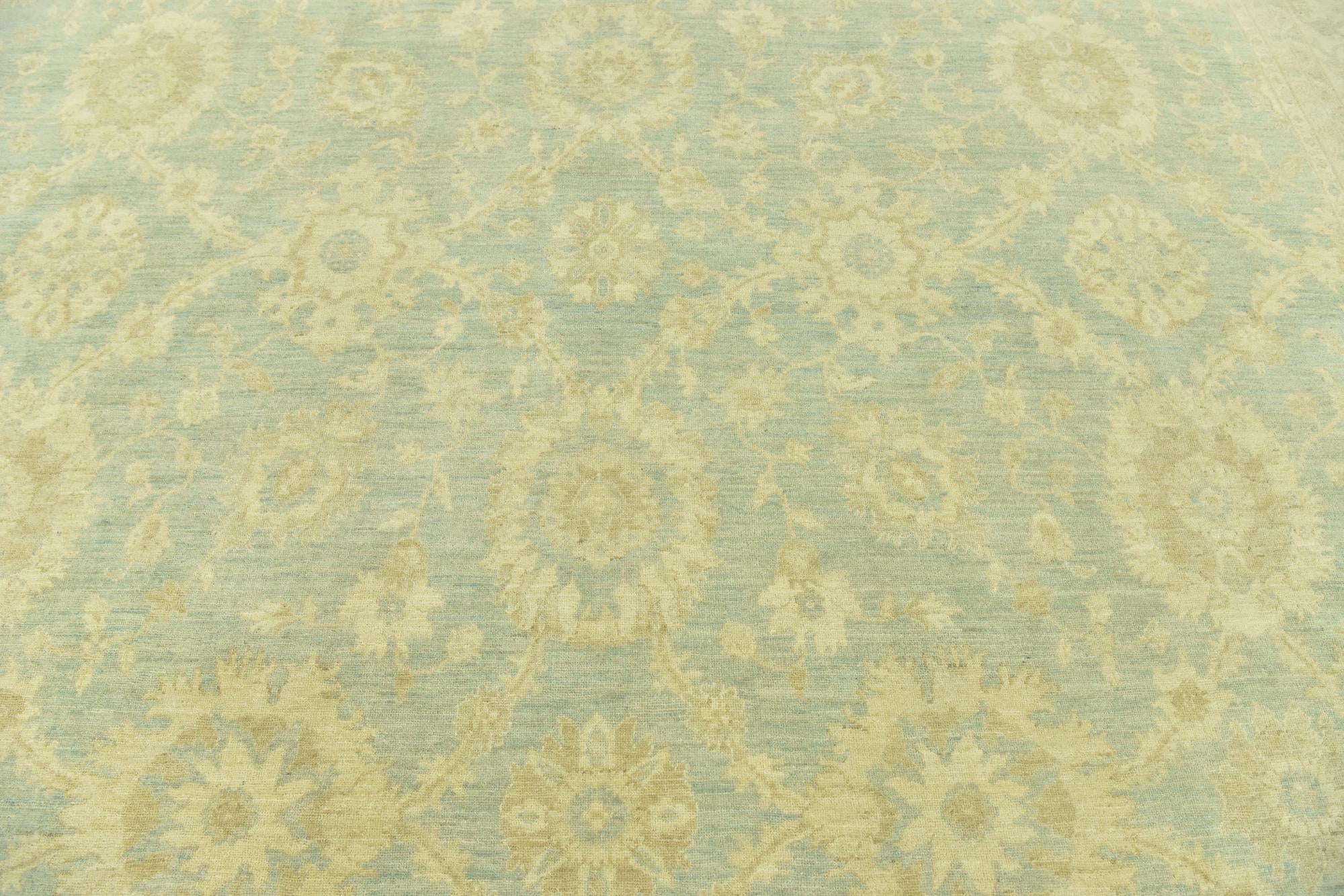 11' 10 x 18' Hand Knotted Peshawar Ziegler Rug