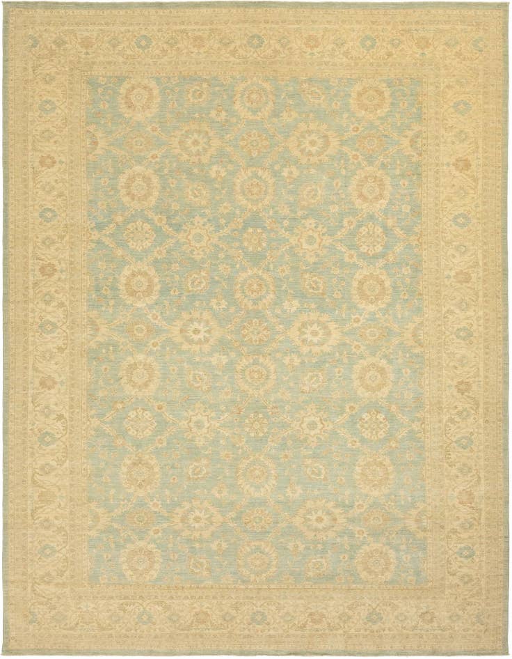 Detail image of 11' 10 x 18' Hand Knotted Peshawar Ziegler Rug