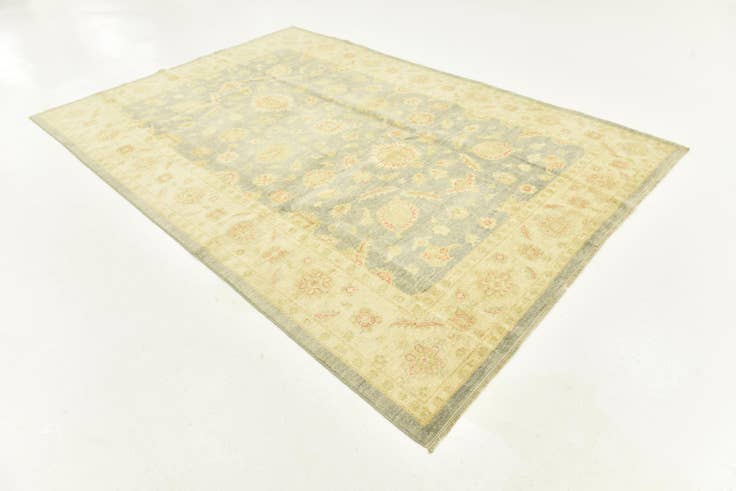 Detail image of 6' 7 x 9' 7 Hand Knotted Peshawar Ziegler Rug