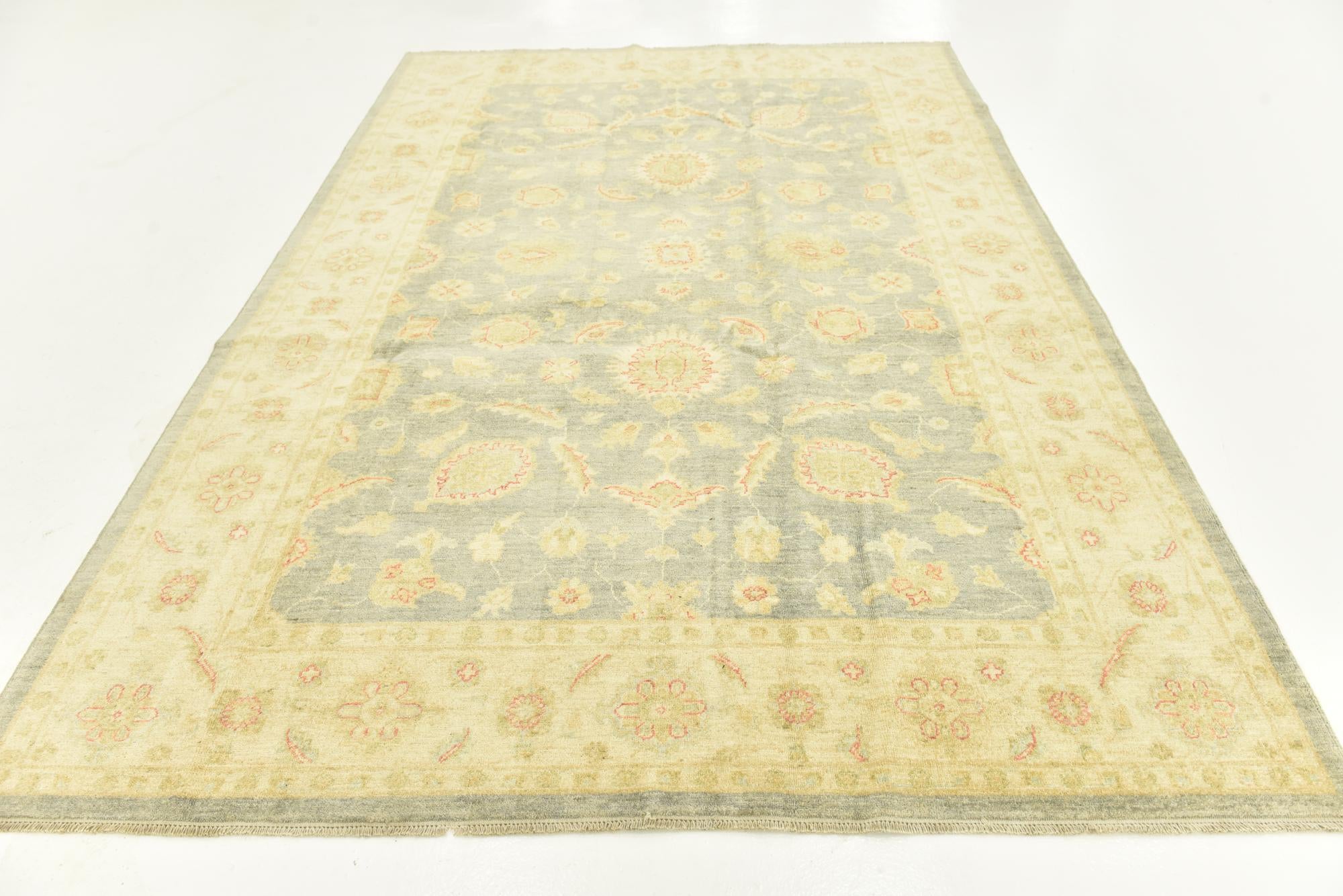 6' 7 x 9' 7 Hand Knotted Peshawar Ziegler Rug