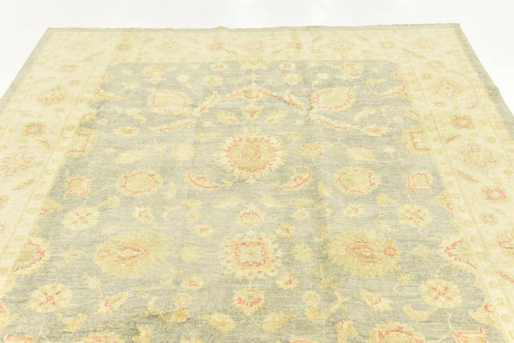Detail image of 6' 7 x 9' 7 Hand Knotted Peshawar Ziegler Rug