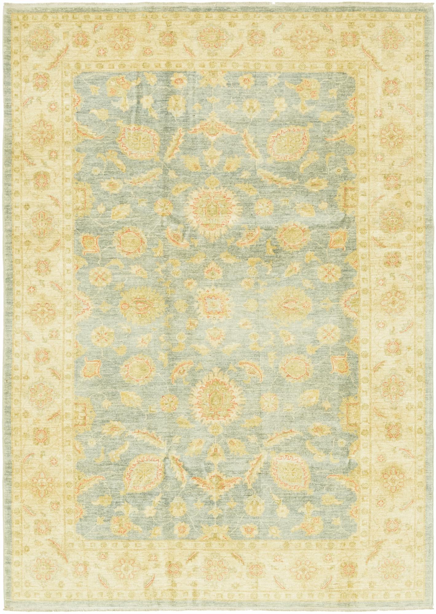 6' 7 x 9' 7 Hand Knotted Peshawar Ziegler Rug