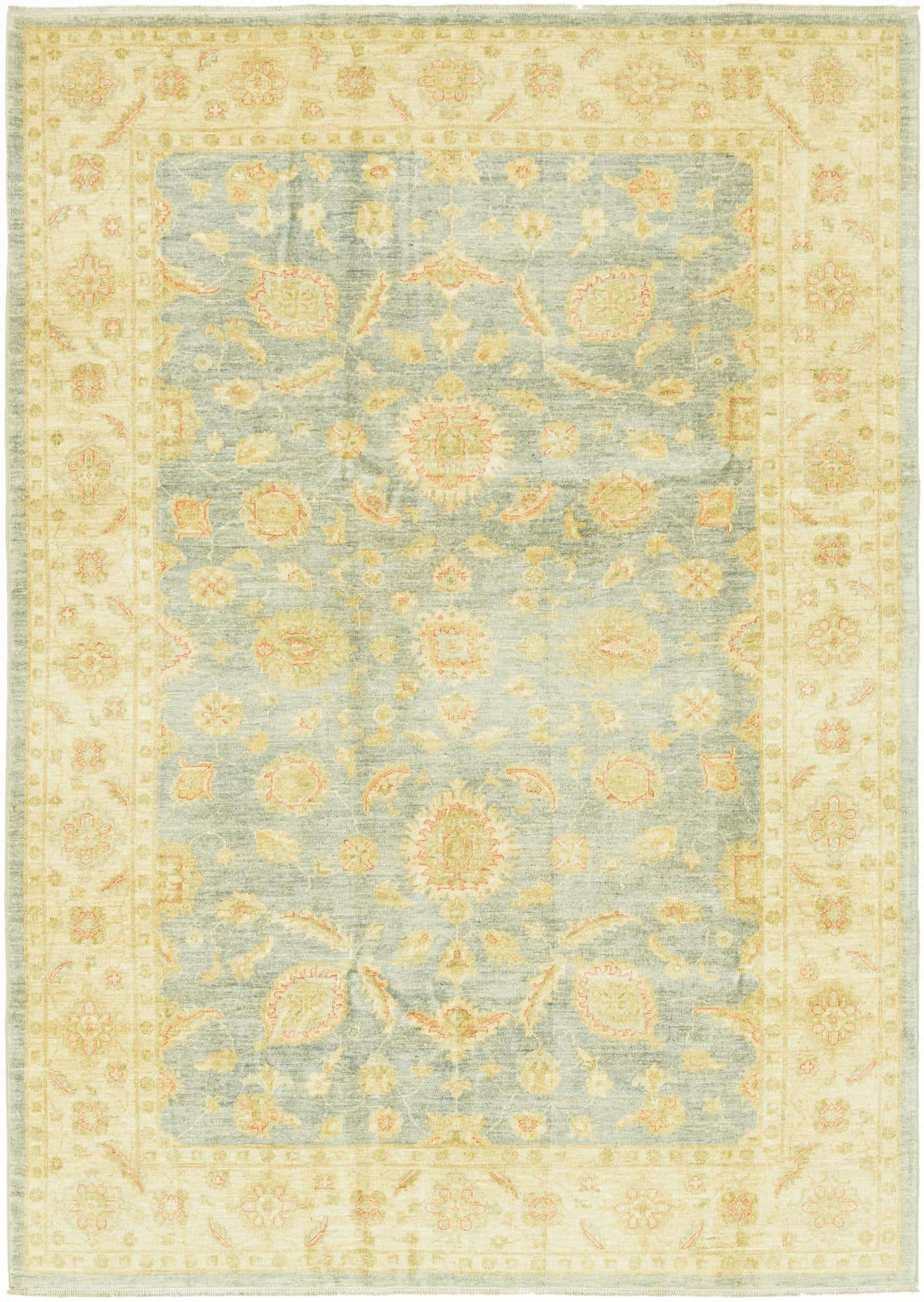 6' 7 x 9' 7 Hand Knotted Peshawar Ziegler Rug