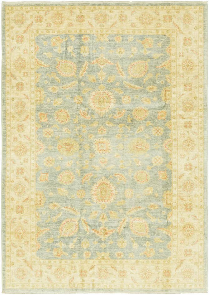 Detail image of 6' 7 x 9' 7 Hand Knotted Peshawar Ziegler Rug