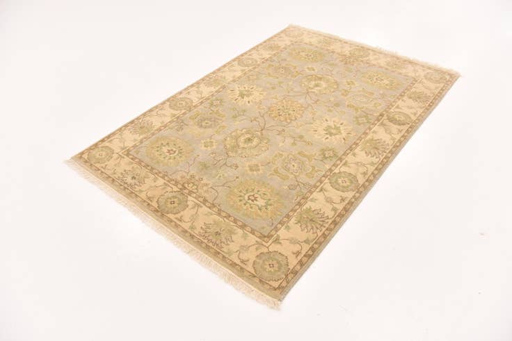 Detail image of 4' 1 x 6' 2 Hand Knotted Peshawar Ziegler Rug