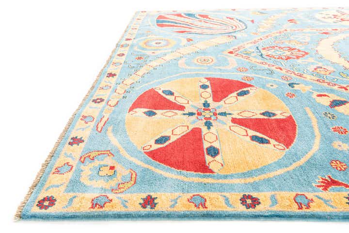 6' 8 x 9' 9 Hand Knotted Peshawar Ziegler Rug