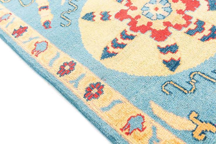 Detail image of 6' 8 x 9' 9 Hand Knotted Peshawar Ziegler Rug