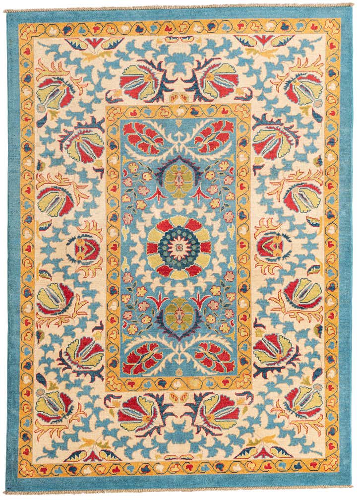 5' x 6' 10 Hand Knotted Peshawar Ziegler Rug