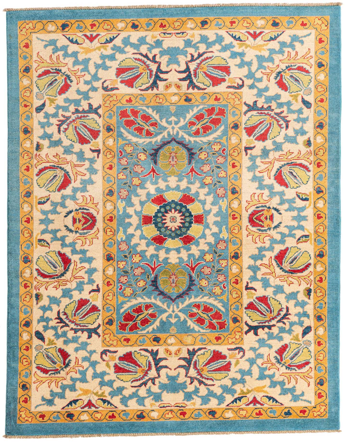5' x 6' 10 Hand Knotted Peshawar Ziegler Rug