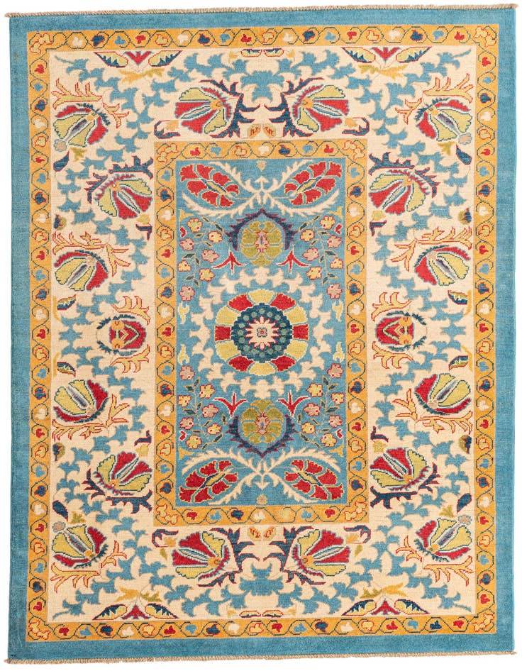 Detail image of 5' x 6' 10 Hand Knotted Peshawar Ziegler Rug