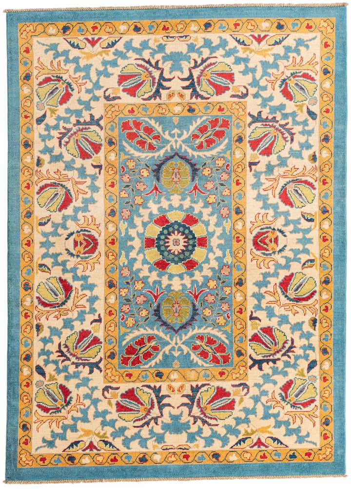 5' x 6' 10 Hand Knotted Peshawar Ziegler Rug