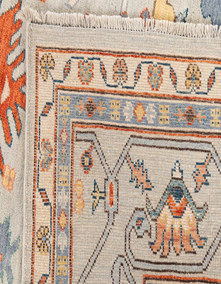 Detail image of 8' 1 x 11' 3  Hand Knotted Peshawar Ziegler Rug