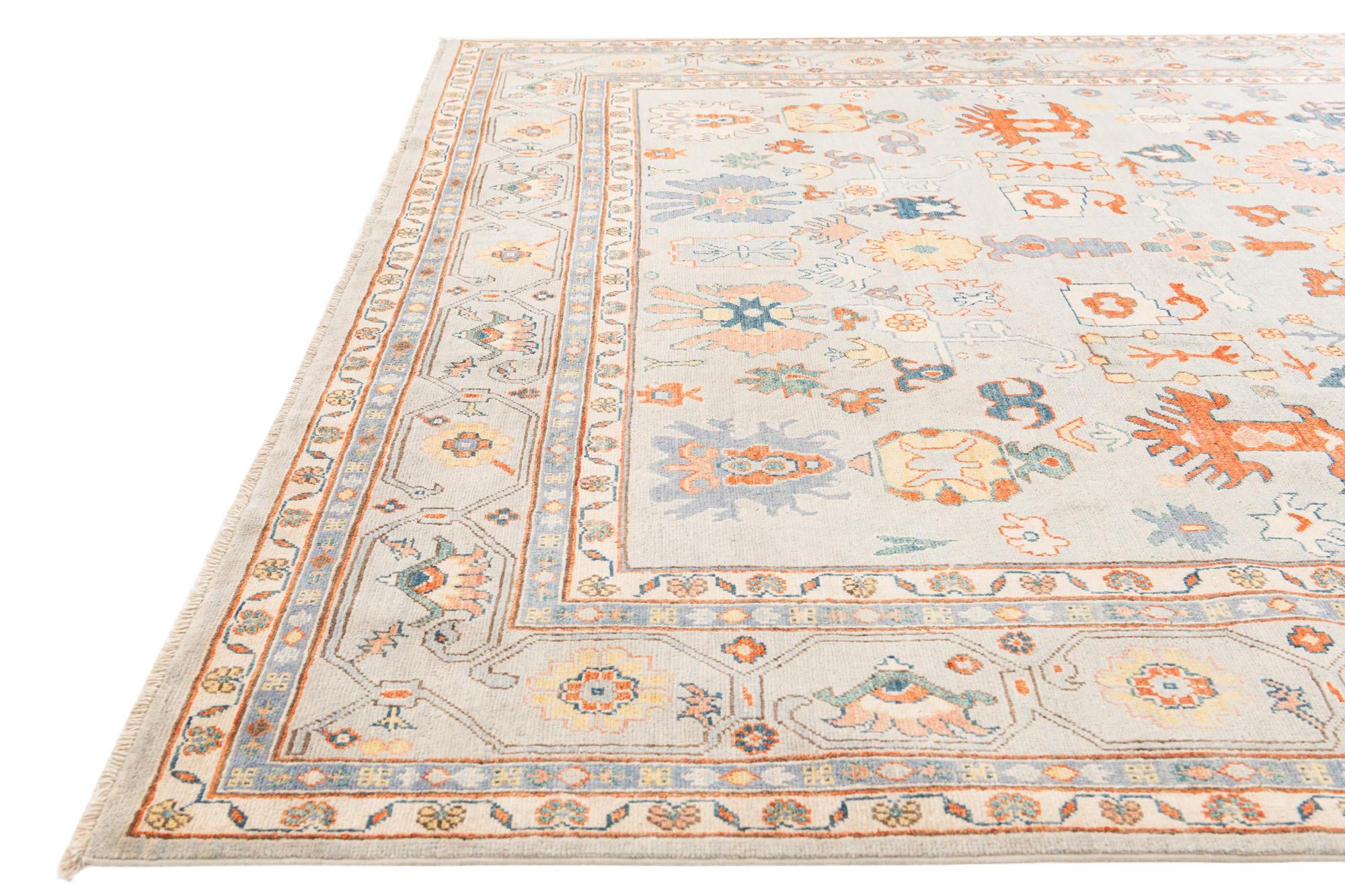 245cm x 345cm anudado a mano Peshawar Ziegler Alfombra