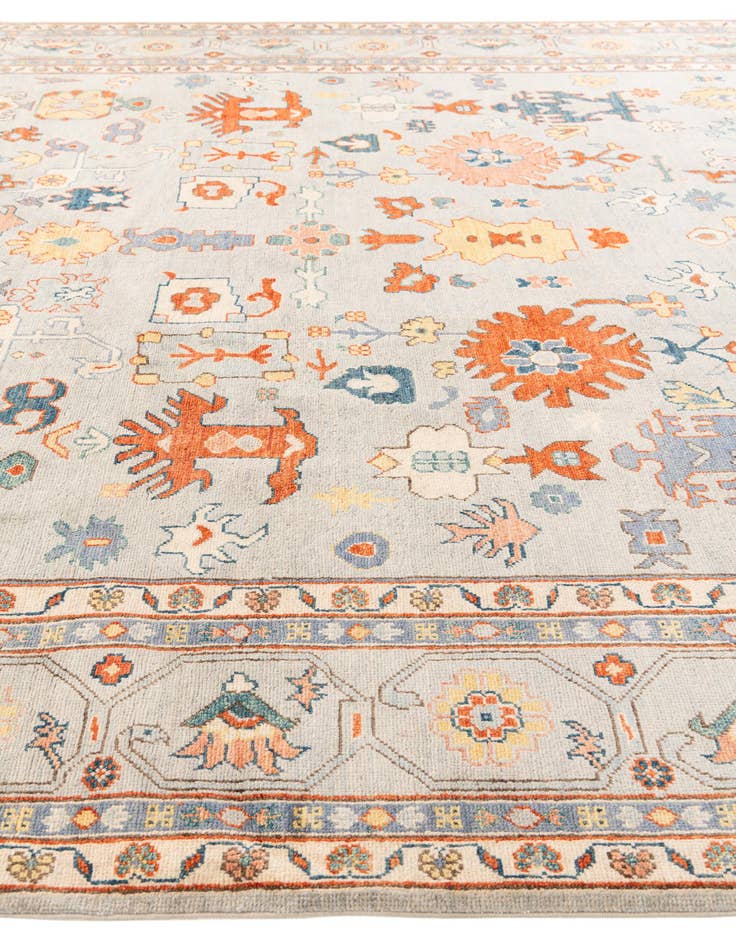 Detail image of 8' 1 x 11' 3 Hand Knotted Peshawar Ziegler Rug