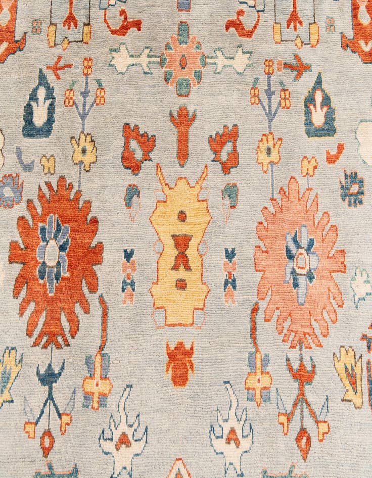 Detail image of 8' 1 x 11' 3  Hand Knotted Peshawar Ziegler Rug