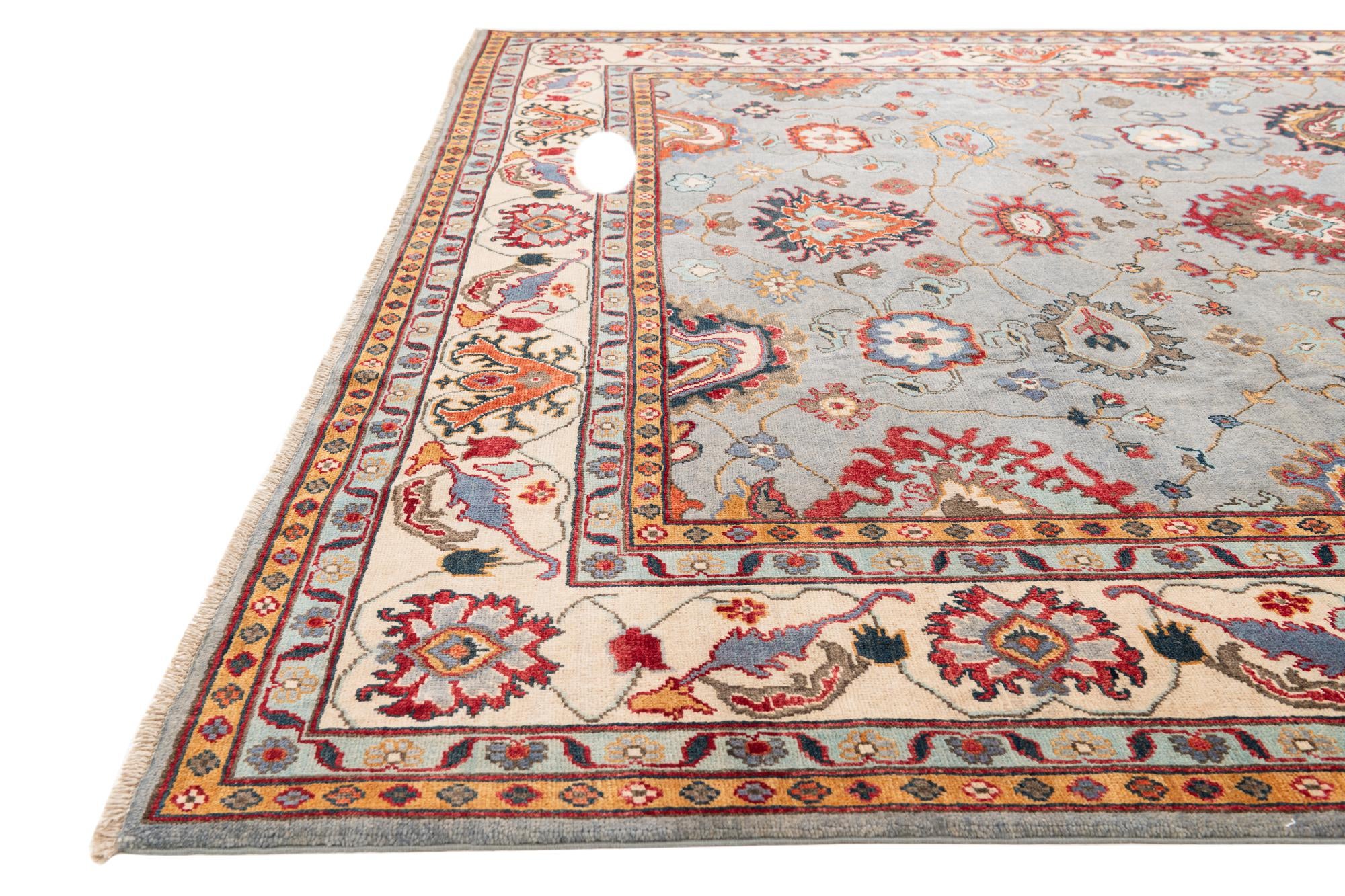 8' 2 x 11' 2 Hand Knotted Peshawar Ziegler Rug