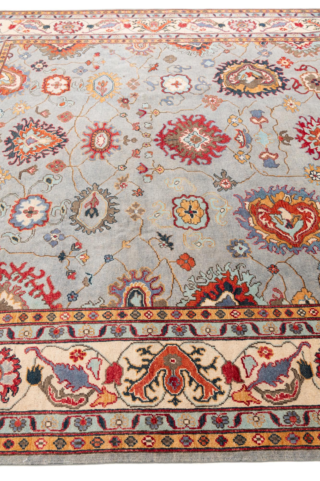 8' 2 x 11' 2 Hand Knotted Peshawar Ziegler Rug