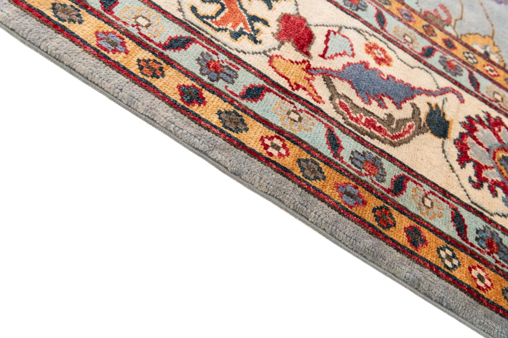 8' 2 x 11' 2 Hand Knotted Peshawar Ziegler Rug