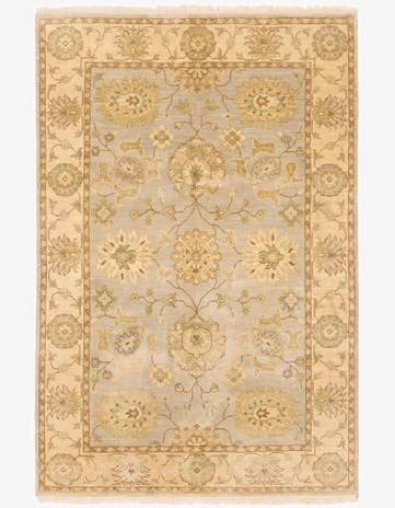 4' 1 x 6' 2 Hand Knotted Peshawar Ziegler Rug
