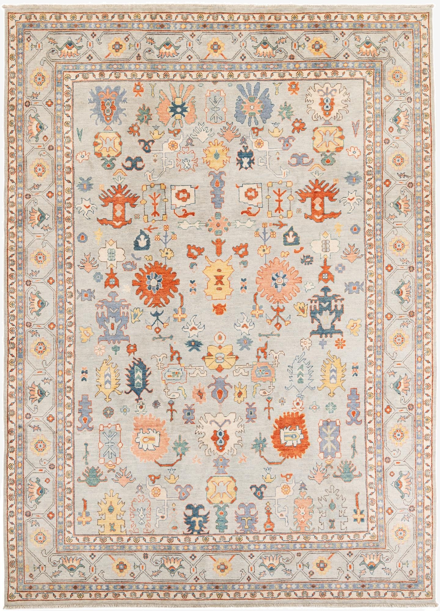 8' 1 x 11' 3  Hand Knotted Peshawar Ziegler Rug