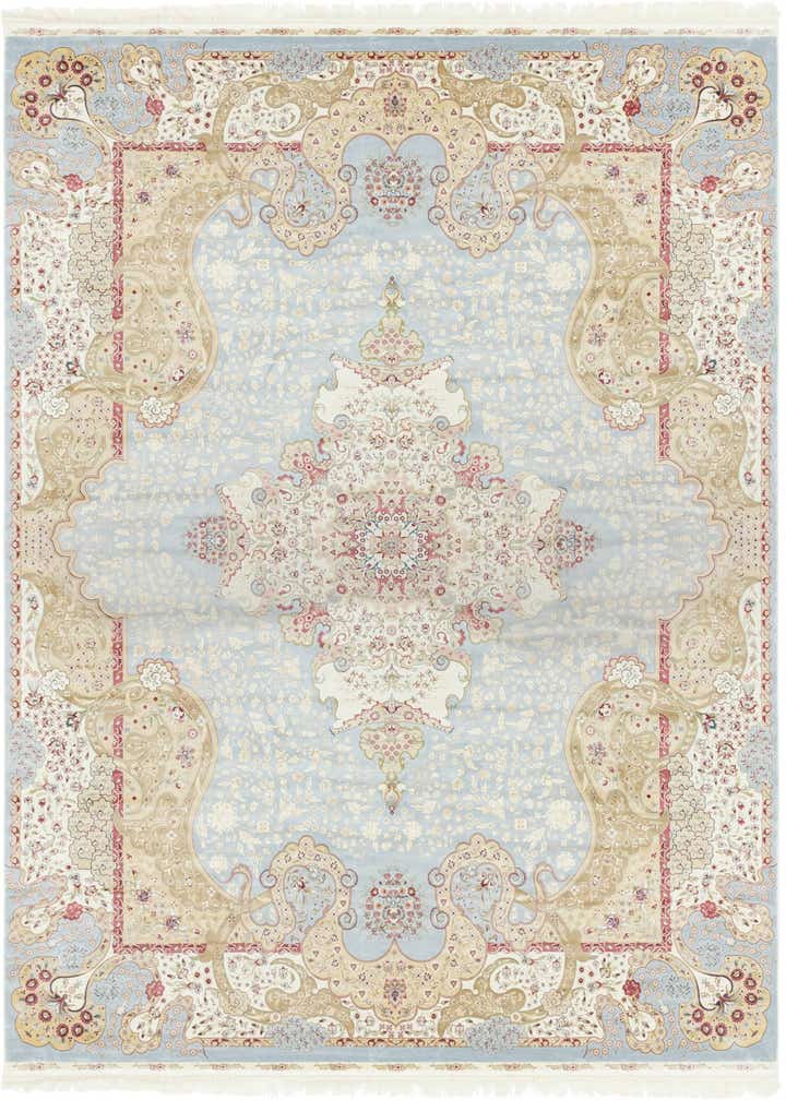 9' 2 x 12' 6 Qom Bamboo Silk Rug