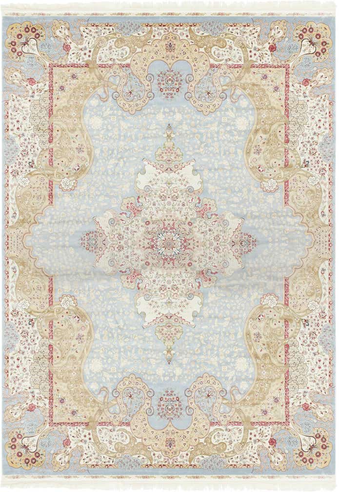 9' 2 x 12' 6 Qom Bamboo Silk Rug