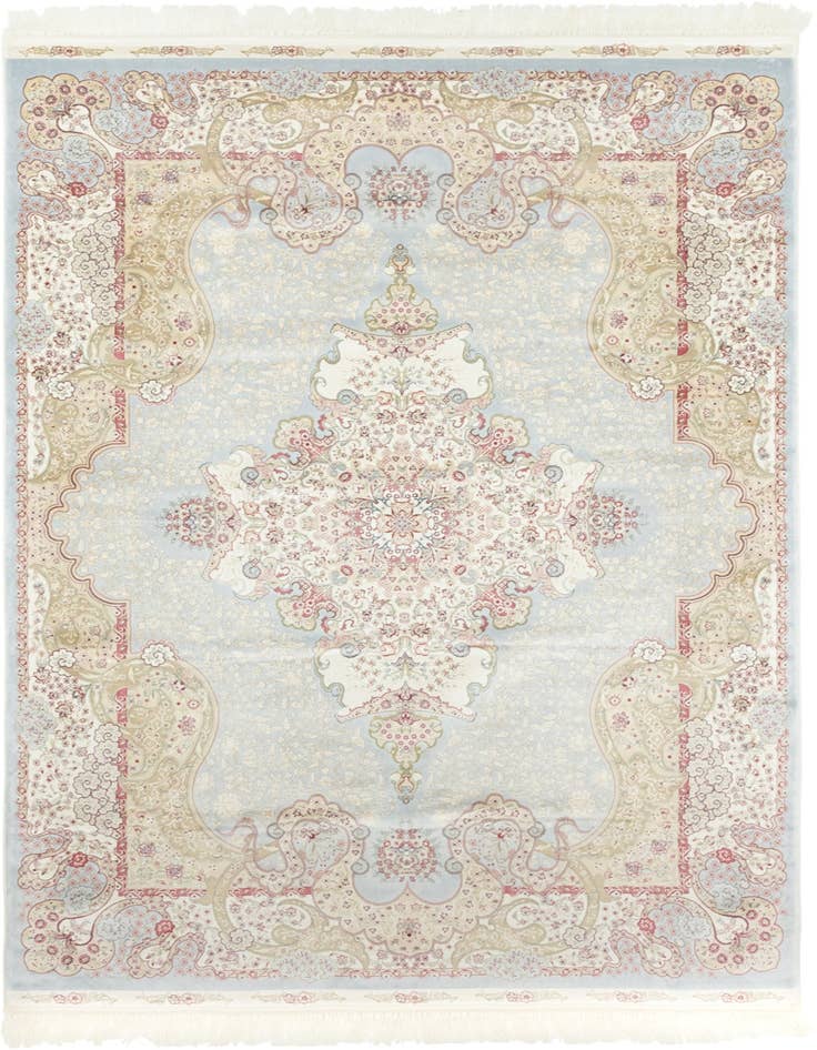 Detail image of 5' x 7' 5 Qom Bamboo Silk Rug