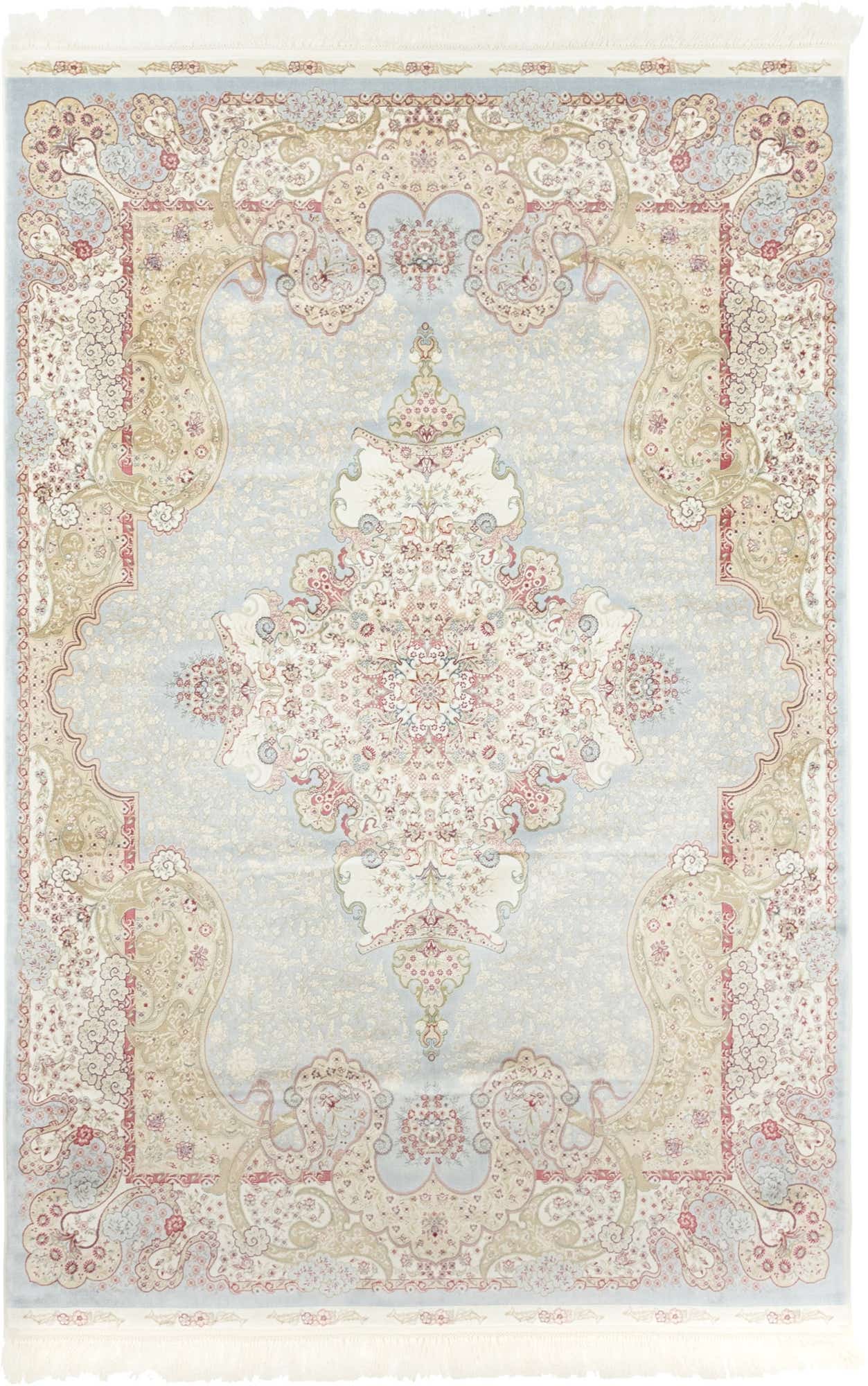 5' x 7' 5 Qom Bamboo Silk Rug