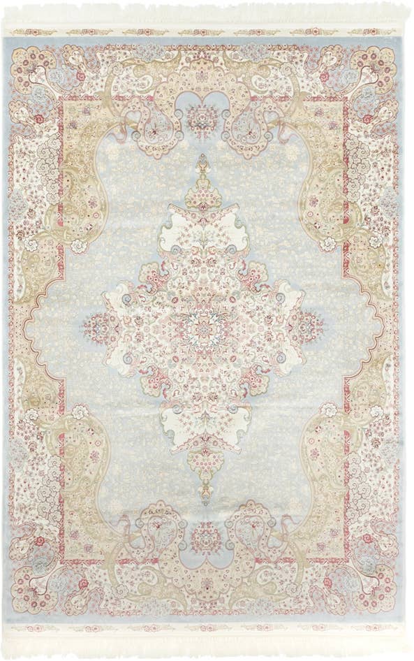 Detail image of 5' x 7' 5 Qom Bamboo Silk Rug