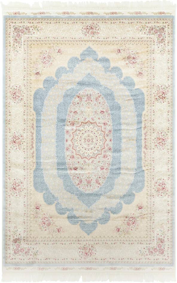 Detail image of 5' x 7' 5 Qom Bamboo Silk Rug