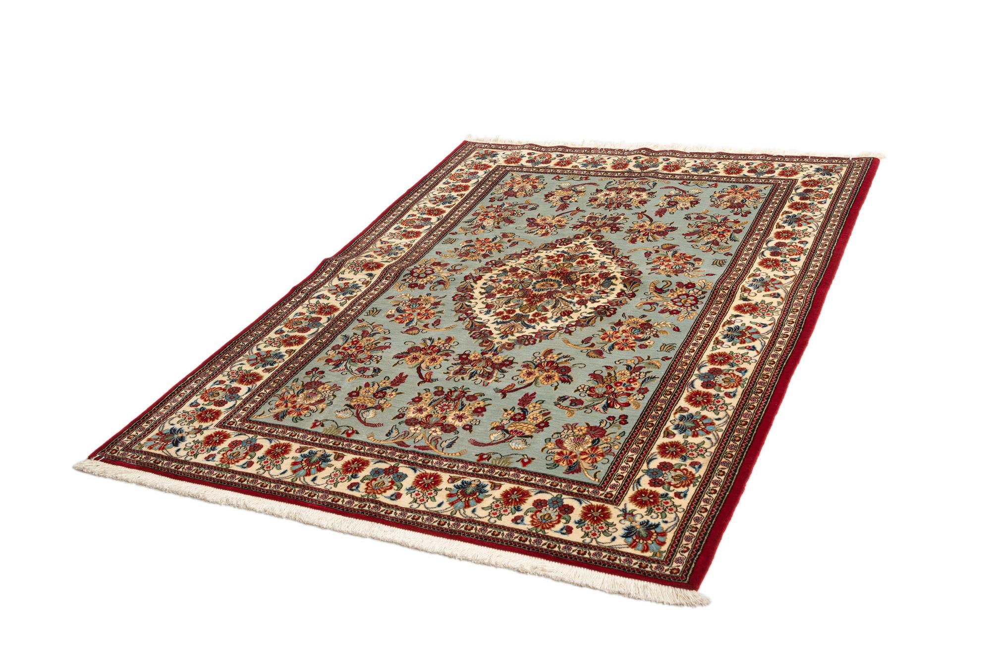 4' 11 x 6' 11 Hand Knotted Qom Persian Rug