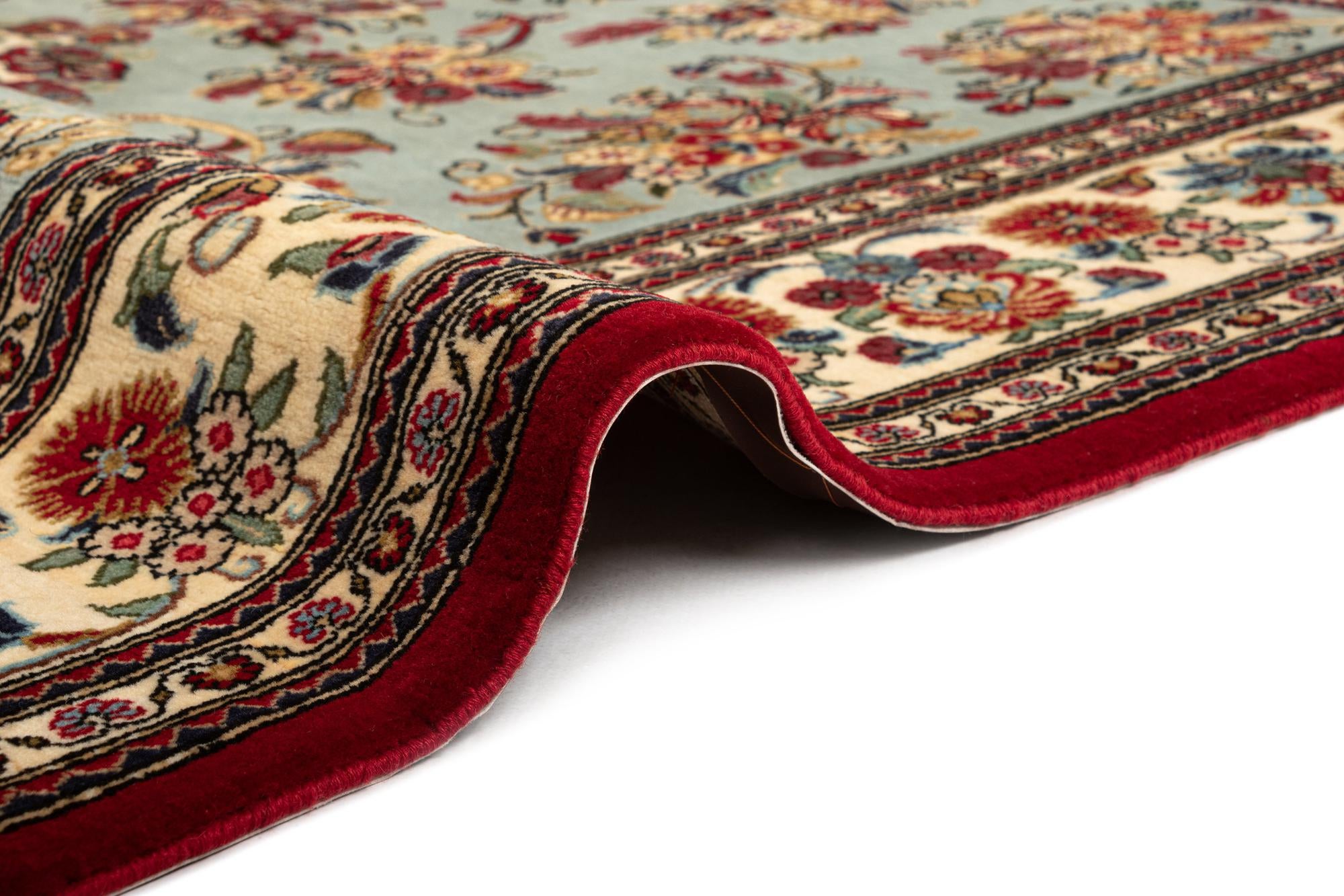 4' 11 x 6' 11 Hand Knotted Qom Persian Rug
