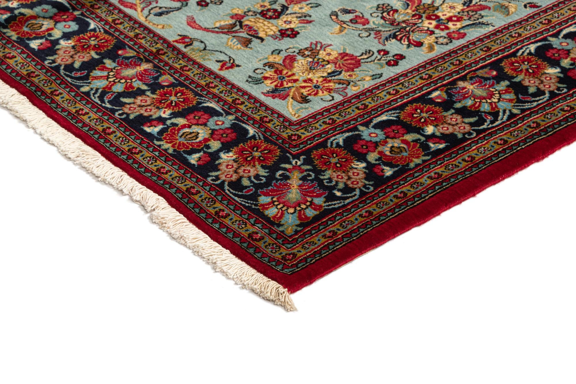 4' 7 x 6' 11 Hand Knotted Qom Persian Rug