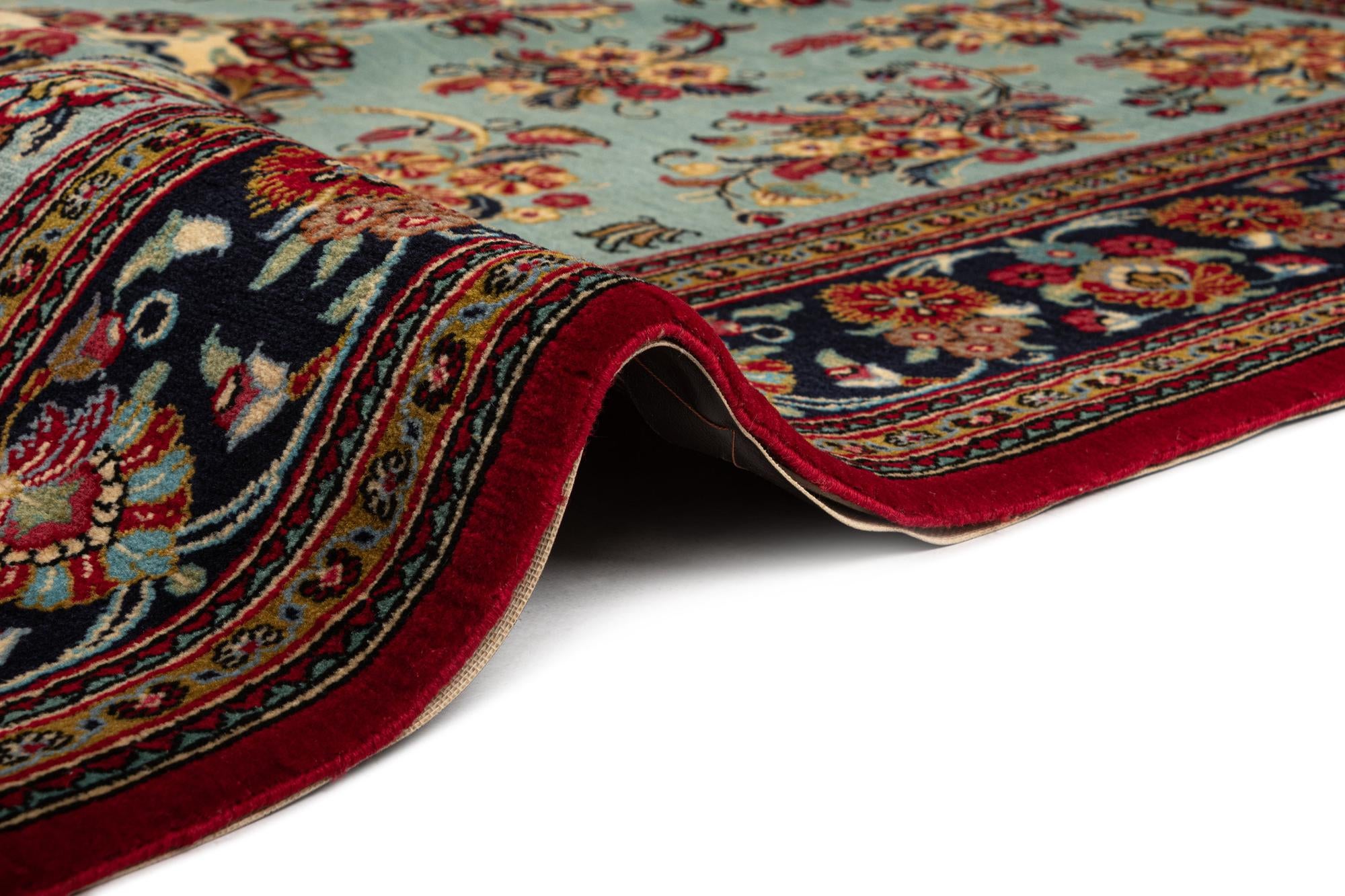 4' 7 x 6' 11 Hand Knotted Qom Persian Rug