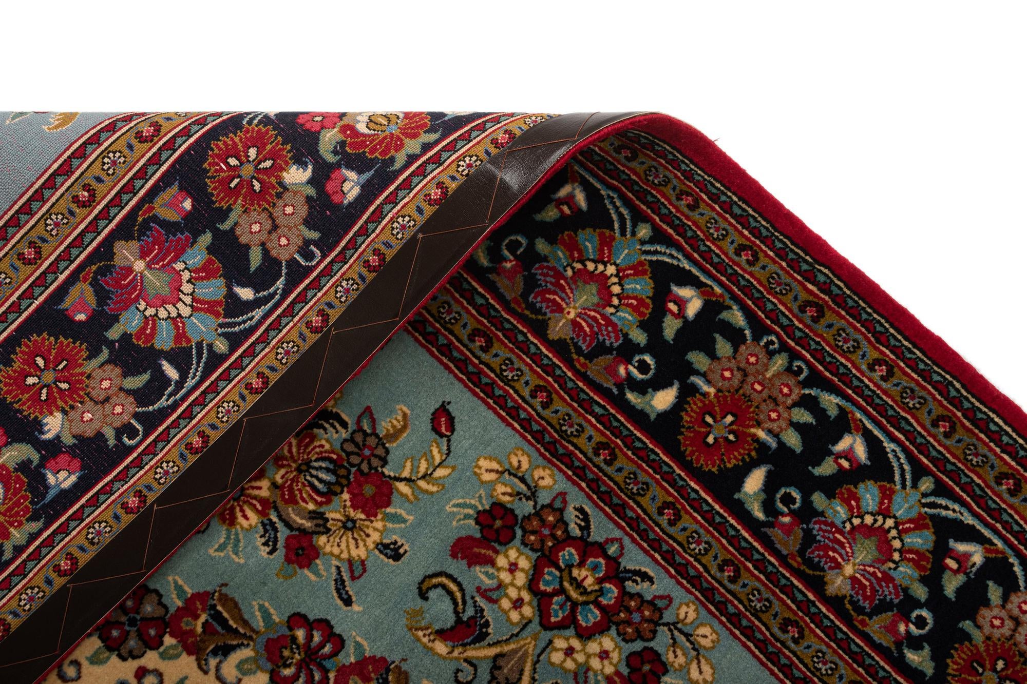 4' 7 x 6' 11 Hand Knotted Qom Persian Rug