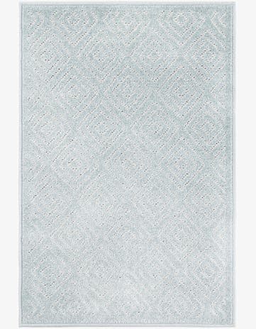Light Blue Easy-Clean Sabrina Soto Indoor / Outdoor Rug