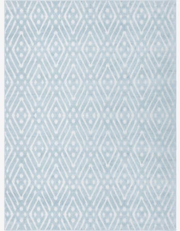 Light Blue Easy-Clean Sabrina Soto Ella Indoor / Outdoor Rug