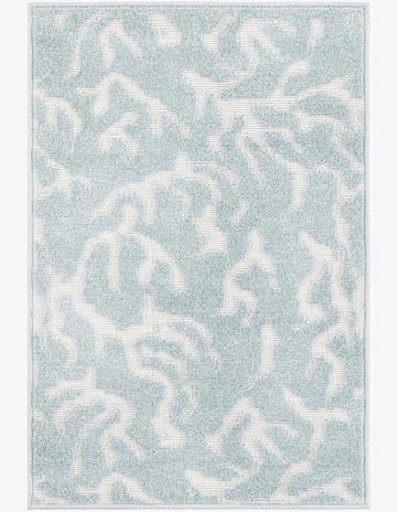 Light Blue Easy-Clean Sabrina Soto Indoor / Outdoor Rug