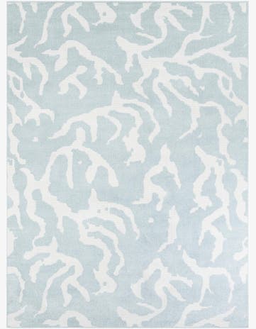 Light Blue Easy-Clean Sabrina Soto Indoor / Outdoor Rug