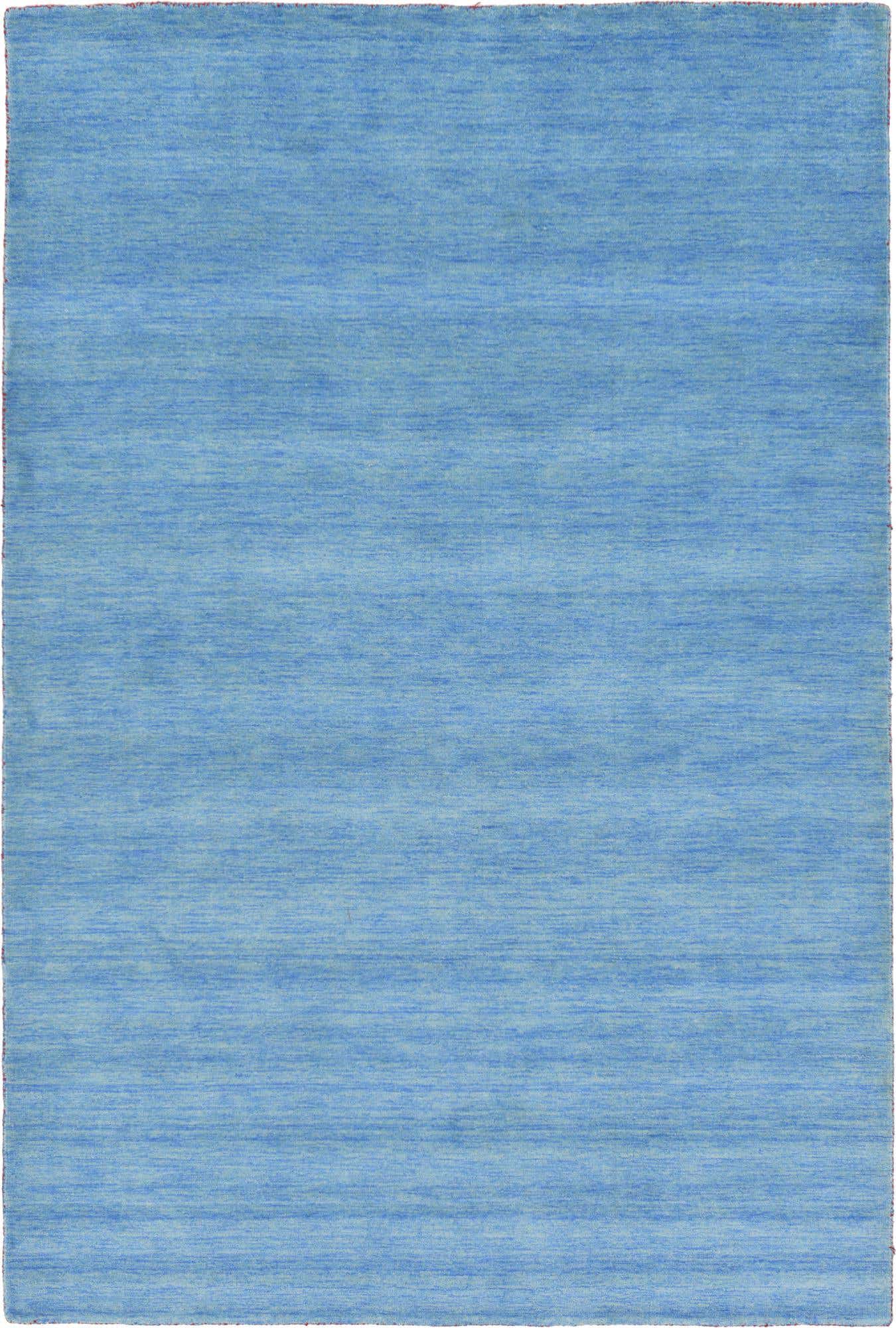 6' 7 x 9' 10 Hand Knotted Solid Gabbeh Wool Rug