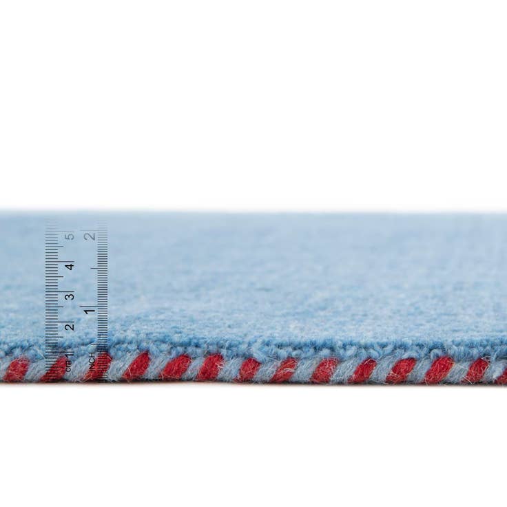 Detail image of 6' 7 x 9' 10 Hand Knotted Solid Gabbeh Wool Rug