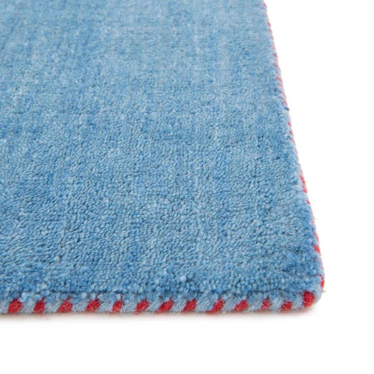 Detail image of 6' 7 x 9' 10 Hand Knotted Solid Gabbeh Wool Rug