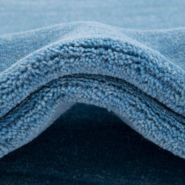 Detail image of 6' 7 x 9' 10 Hand Knotted Solid Gabbeh Wool Rug