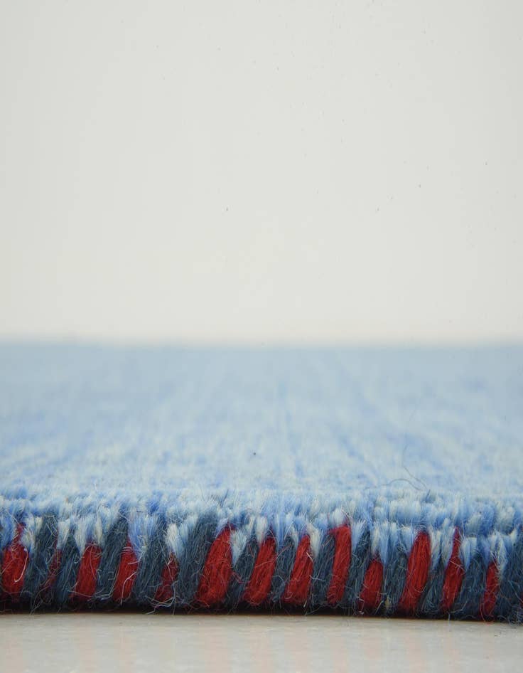 Detail image of  5' 3 x 7' 5  Hand Knotted Solid Gabbeh Wool Rug