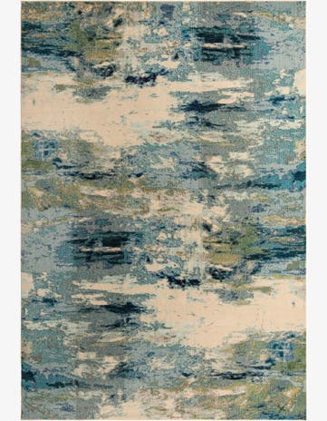 Light Blue Washable Theia Rug