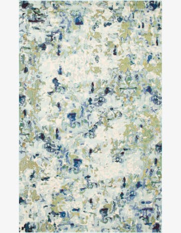 Light Blue Washable Theia Rug