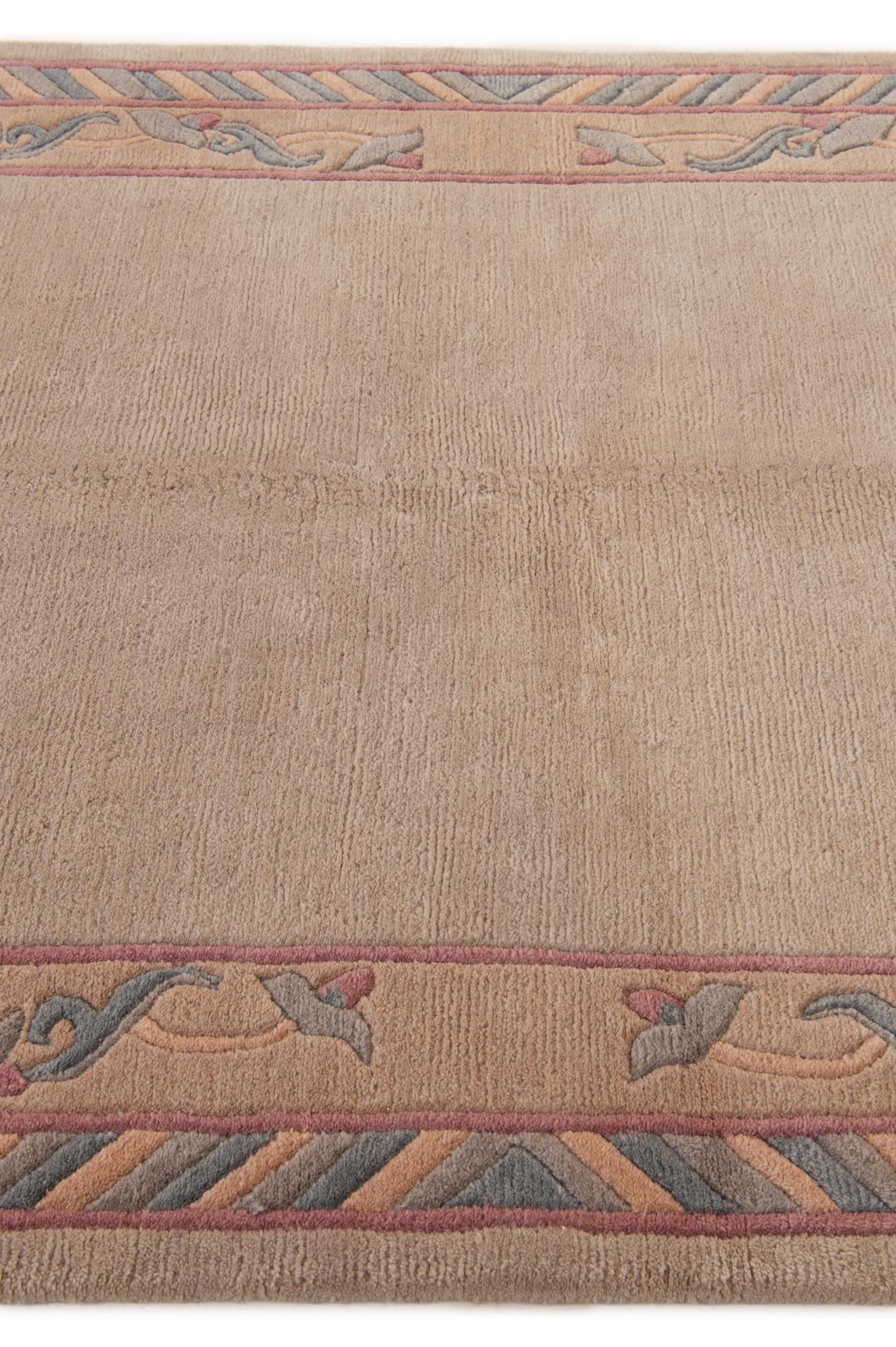 4' 10 x 6' 5 Hand Knotted Tibet Wool Rug